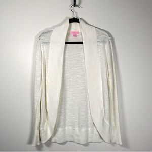 Lily Pulitzer Amalie Cardigan, Size Large, Cream